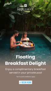 Floating breakfast hideaway village ubud